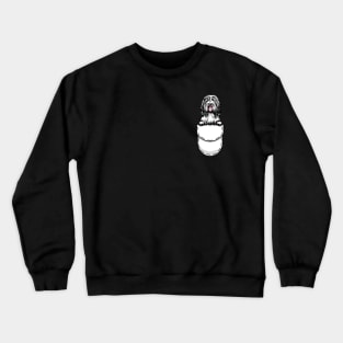 Funny Bearded Collie Pocket Dog Crewneck Sweatshirt